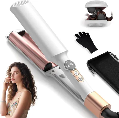 Produktbild von Lockenstab Welleneisen für Haare LCD-Anzeige 120-210℃, Mermaid Hair Waver für Wellen Haare, Beach Waves Geeignet für Anfänger, Reisegröße Waver