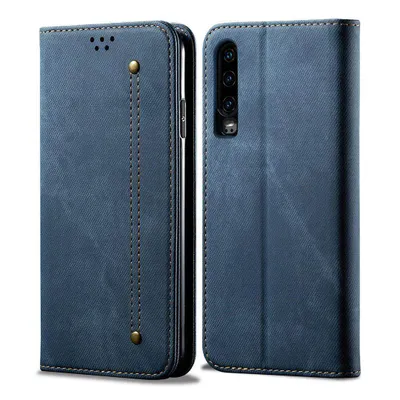 Immagine prodotto di Custodia Huawei P30, Custodia in pelle a portafoglio con chiusura magnetica e custodia con funzione stand per Huawei P30 blu