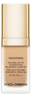 Zdjęcie produktu dla Dolce & Gabbana, Velvetskin, Matte, Liquid Foundation, 390, SPF 30, 30 ml