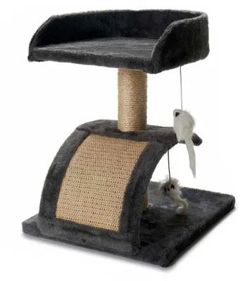 Obrázok produktu pre Wellhome, škrabacia stĺpik pre mačky so sisalom a skrýšou, rozmer 31 x 12 x 34,5 cm