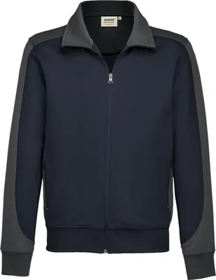 Produktbild von HAKRO Sweatjacke Contrast Performance #477 Gr. L tinte/anthrazit
