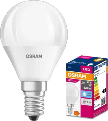 Zdjęcie produktu dla Osram 4058075147911, 4,9 W, E14, 470 lm, 10000 h, Zimne białe