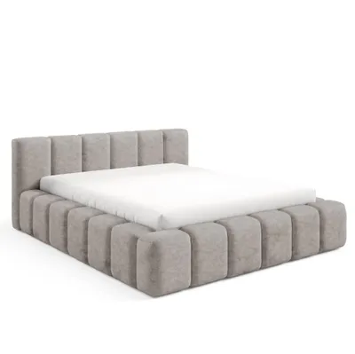 Produktbild von Dekori Polsterbett 180x200 KALLA PREMIUM Wolkenbett mit Bettkasten, Chenille Stoff - Beige (Perfect Harmony 04)
