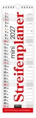 Produktbild von TRÖTSCH - Streifenkalender Mini Rot 2027