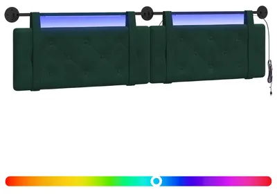 Produktbild von Hängendes Kopfteil Mit LED Licht Dunkelgrün Samt