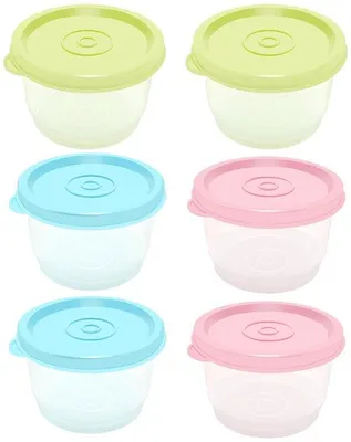 Immagine prodotto di Set di 6 contenitori per alimenti senza BPA, contenitori da cucina, resistenti al congelamento