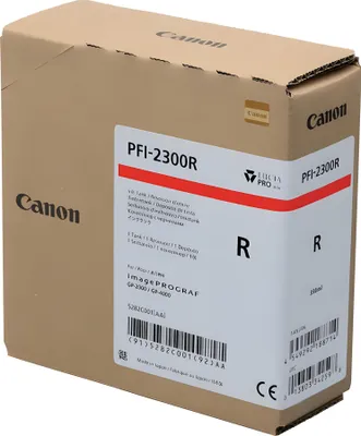 Produktbild von Canon PFI-2300 R, Rot, Tinte auf Pigmentbasis, 330 ml, 1 Stück(e), Einzelpackung