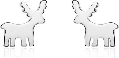 Produktbild von 925er Silber Ohrstecker Rentiere für Damen von Unique