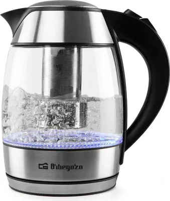 Produktbild von Orbegozo KT 6040, 1,8 l, 2200 W, Schwarz, Edelstahl, Metall, Kunststoff, Wasserstandsanzeige, Überhitzungsschutz
