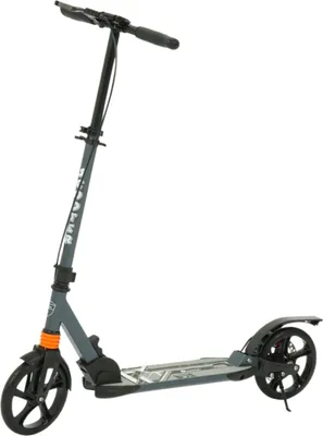 Obrázek produktu pro Skládací městský skútr, pro mládež a dospělé, velká 200mmPolyuretankola, přední a zadní odpružení, výškově nastavitelný řídítka, protiskluzová nášlapná plocha, lehký, grafitový