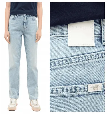 Immagine prodotto di Mustang | Jeans da donna, modello "Straight", colore blu, in denim elasticizzato, vestibilità dritta, jeans da donna classici, taglia W30 L30