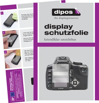 Produktbild von 2x Schutzfolie für Canon EOS 350D klar Displayschutzfolie Folie Display Schutz dipos