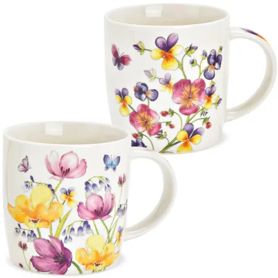 Image de Tasses à café (set de 2) Printemps Été Fleurs