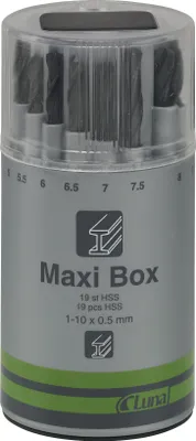 Produktbild von Schnellarbeitsstahl-Bohrer-Set (19-teilig)