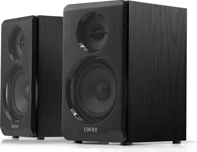 Produktbild von Edifier R33BT Aktive Bluetooth-Computerlautsprecher, 2.0-Regallautsprecher, Powered Studio Monitor, Schwarz - Paar