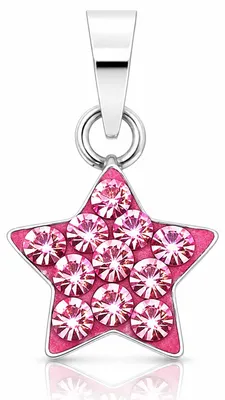 Produktbild von LUISIA® Kettenanhänger "Stern" mit Kristallen von Swarovski® | Rosa