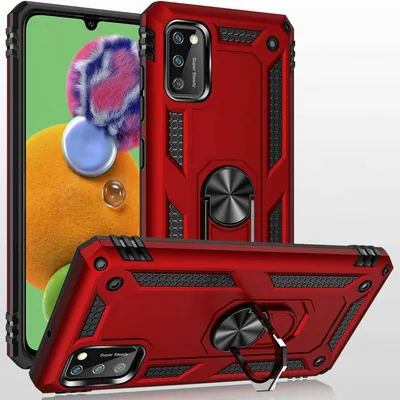 Produktbild von Slim Case mit 360 Grad Ring Ständer Schutzhülle Kickstand Handyhülle Magnetische Autohalterung kompatibel mit Samsung Galaxy S22 Rot