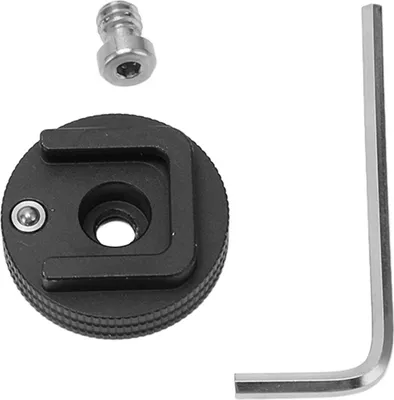Produktbild von 1/4-Zoll-Kaltschuh-Montageadapter mit Schraubenschlüssel, Aluminiumlegierung, Anti-Drop für Kamerakäfig