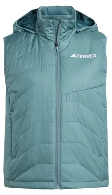 Immagine prodotto di Gilet imbottito con cappuccio da donna Adidas Terrex Multi CLIMAWARM, colore verde acqua (), taglia S