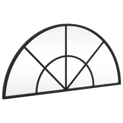 Obrázek produktu pro Nástěnné zrcadlo černé 60 x 30 cm oblouk železo