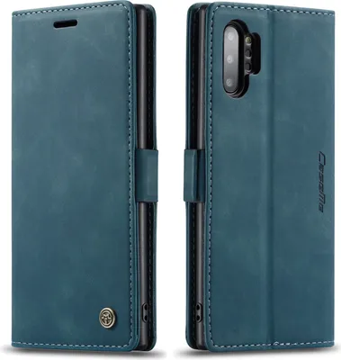 Image de Galaxy Note 10+ Plus Case, RetroPolyuréthaneLeather Case, Card Pockets, Magnetic Closure, Case with Stand Function for Samsung Galaxy Note 10 Plus / Note 10+ blue