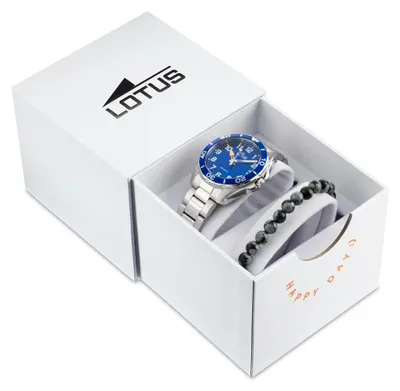 Produktbild von Lotus Jungenuhr Edelstahl Analog, 40mm, Schwarz, Modell 20040/1