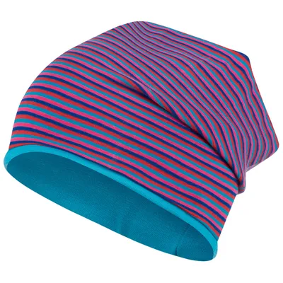 Produktbild von Mädchen Mütze Übergangsmütze Beanie Stoffmütze Streifen, Türkis, Gr. 54-56
