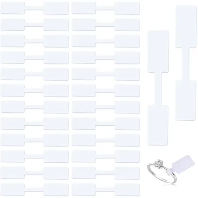 Produktbild von Preisschilder Preisetiketten Schmuck - Selbstklebend - 600 Stück - 12 x 26 mm - Weiß