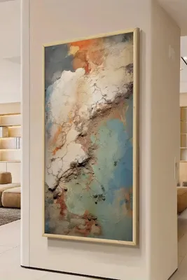 Produktbild von Wallity, Elegantes MDF Gemälde mit Rahmen aus 100% Massivholz, 120 x 50 cm