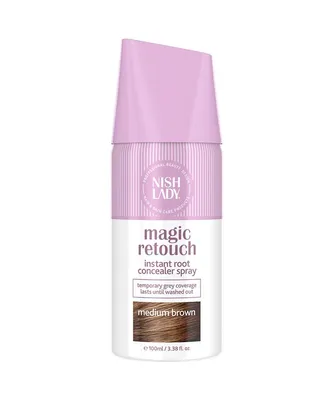 Produktbild von NishLady Magic Retouch Medium Brown 100ml – Haaransatz Kaschierung