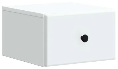 Image de Cabinet de chevet mural avec tiroir Blanc 34,5 x 33 x 20 cm