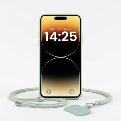 Produktbild von Handyhülle für Apple iPhone 14 Pro mit Handykette Band Kordel Hülle Case Schutzhülle Türkis