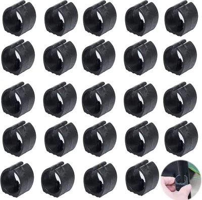 Imagen del producto de Abrazaderas de plástico en forma de U, de 25 mm, con un paquete de 24 unidades, para sillas de oficina