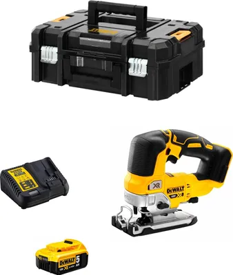Produktbild von Pendelhub-Stichsäge DeWALT DCS334P1T (1 x 5,0 Ah + DCB115 + TSTAK II)