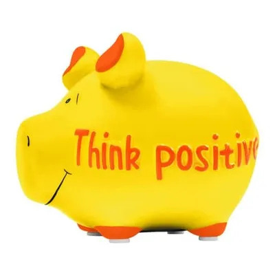 Produktbild von Keramik Sparschwein Think positive