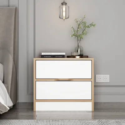 Produktbild von Skye Decor, Elina - 8171, Nachttisch, Nussbaum, 100 % MELAMINBESCHICHTETE SPANPLATTEN, 54 x 47 x 40 cm