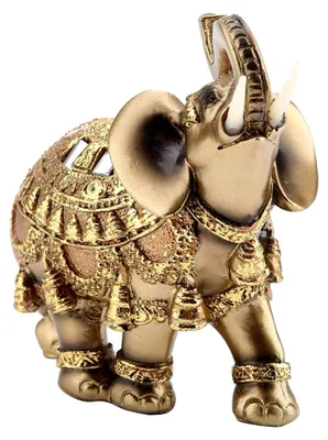 Produktbild von Goldene Elefantenstatue für Feng Shui zur Dekoration von Zuhause