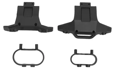 Image de Pare-chocs pour voiture radiocommandée, robuste, résistant aux chocs, avant et arrière, lot avec support, pièce de rechange pour télécommande WLtoys 144002 144018