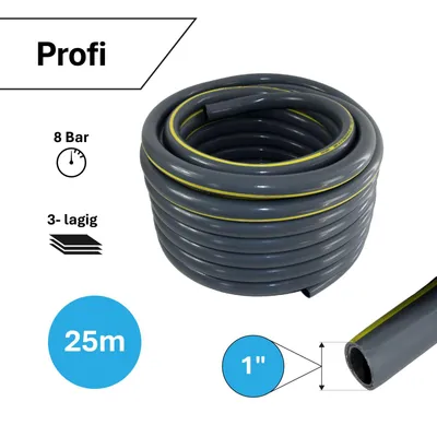 Produktbild von Profi Gartenschlauch 1 Zoll 25m gelb