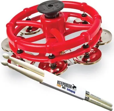 Produktbild von Latin Percussion LP 193 Click HiHat Tambourin mit Schlagzeugstöcken