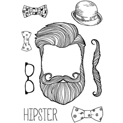 Produktbild von Bügelaufnäher Schwarz & Weiß A4 - Hipster