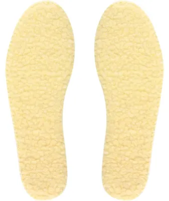Produktbild von Warme Lammfellsohlen Einlegesohlen für Damen Herren - Kunstfell Thermo Weich Beige Gr. 28-46