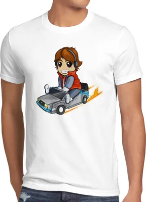 Produktbild von BaumwolleCloud Marty Herren T-Shirt chibi zeitreise