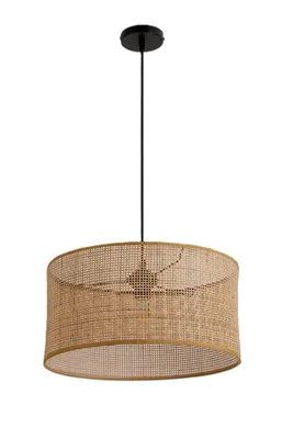 Image de Suspension en rotin RENNI N abat-jour naturel 40 cm BOHO STYLE lampes de table en rotin pour salle à manger suspension couleur : naturel (Ø40 cm)