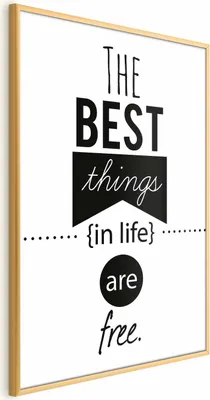 Produktbild von Posterpapier Poster - The Best Things in Life Are Free 60x90 cm Text n-A-0759-ao-a