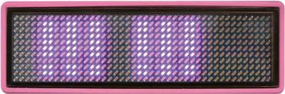 Produktbild von Mini LED Name Tag, 11x44 Pixel, USB-C, unifarben - Farbe: pink