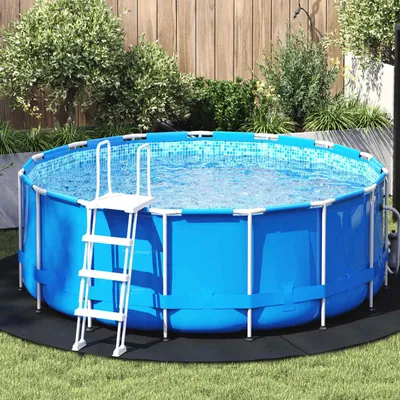 Produktbild von Möbel Bodenfolie für Pools Schwarz Ø 244 cm Vliesstoff - Poolzubehör &44747