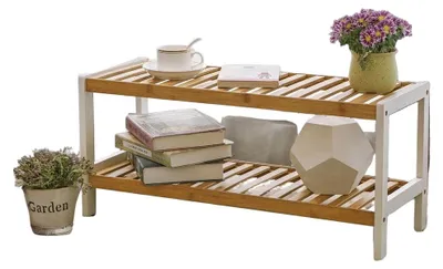 Produktbild von Schuhregal aus Bambus – 70 x 33 x 26 cm – Flur-Organizer