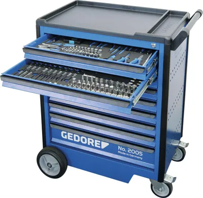 Produktbild von Gedore Werkstattwagen mit PKW Sortiment, 110 kg, 466 Werkzeug