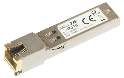 Productafbeelding van Mikrotik S+RJ10, 10000 Mbit/s, SFP+, SFP+, bereik: 200 meter, metalen behuizing, 1 stuk
